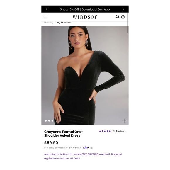 Black Velvet Long dress - Picture 4 of 4